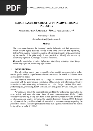 Importance of Creativity in Advertising Industry