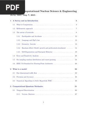 Notes on Computational Nuclear Science & Engineering
