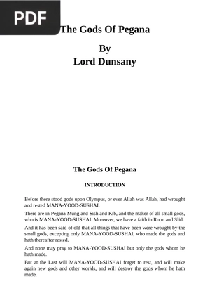 The Gods of Pegana