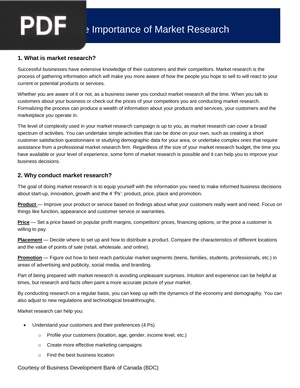 The Importance of Market Research (Article)