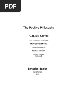 The Positive Philosophy