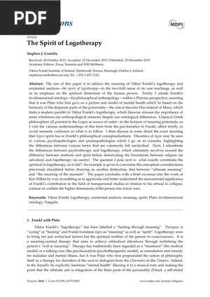 The Spirit of Logotherapy