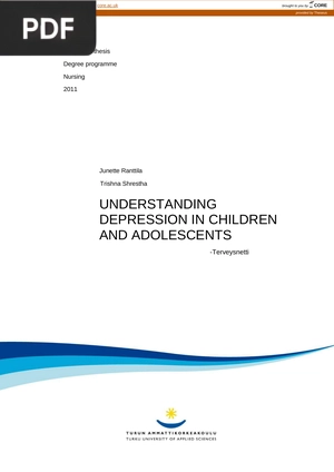 Understanding-Depression In Children And Adolescents