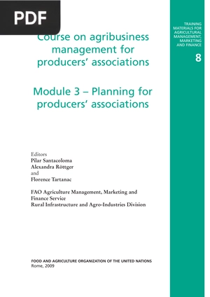 Course on agribusiness management for producers’ associations – Module 3 – Planning for producers’ associations