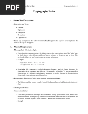 Cryptography Basics
