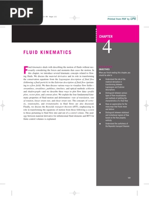 Fluid kinematics