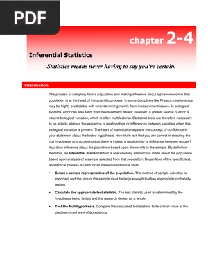 Inferential Statistics (Article)