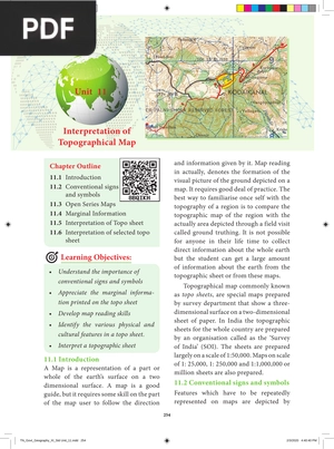 Interpretation of Topographical Map