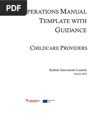 Operations manual template with guidance