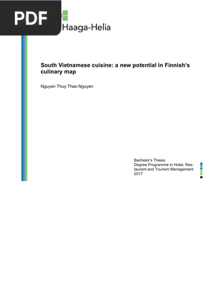 South Vietnamese cuisine: a new potential in Finnish’s culinary map