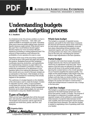 Understanding Budgets and the Budgeting Process (Article)