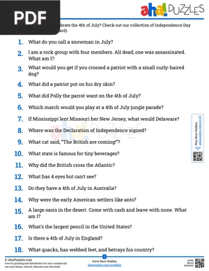 4th ofJuly Riddles