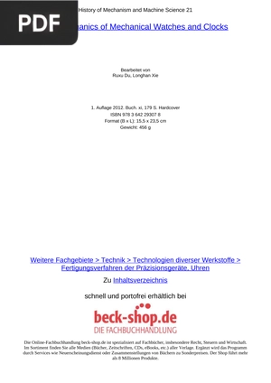 A Brief Review of the Mechanics of Watch and Clock