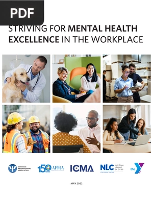 Striving for mental health excellence in the workplace
