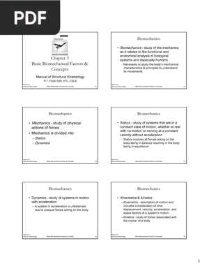 Basic Biomechanical Factors and Concept (Presentation)