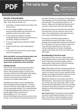 Breastfeeding The Early Days (Article)