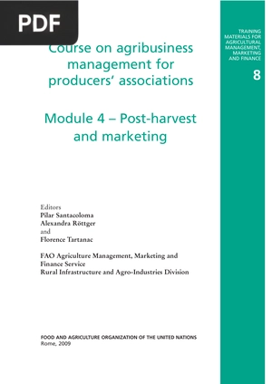 Course on agribusiness management for producers’ associations – Module 4 – Post-harvest and marketing