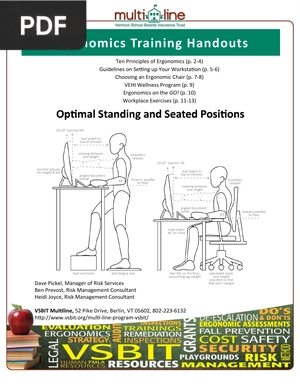 Ergonomics Training Handouts