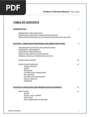 Evidence Collection Manual