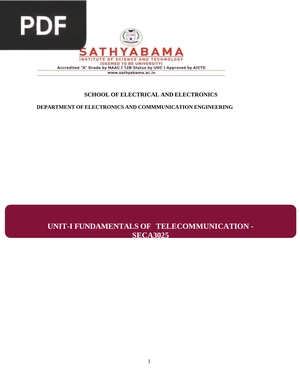 Fundamentals of telecommunication
