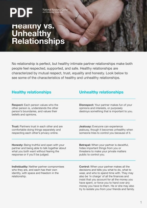 Healthy vs. Unhealthy Relationships