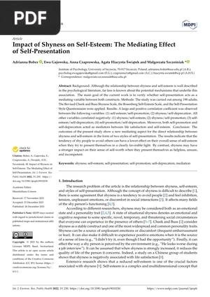 Impact of Shyness on Self-Esteem: The Mediating Effect of Self-Presentation