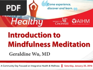 Introduction to Mindfulness Meditation (Presentation)