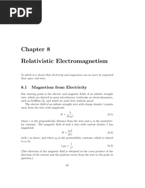 Relativistic Electromagnetism