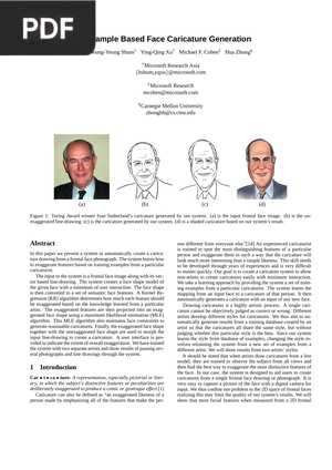 Sample Based Face Caricature Generation