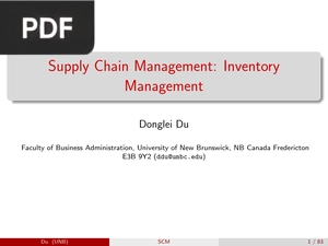 Supply Chain Management Inventory Management (Presentation)