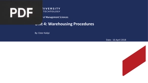 Warehousing Procedures (Presentation)