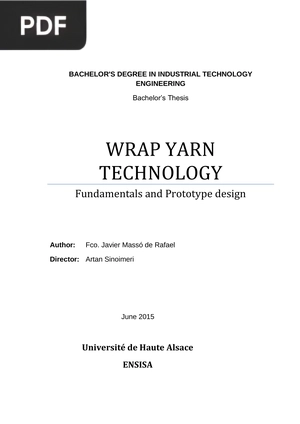 Wrap Yarn Technology - Fundamentals And Prototype Design
