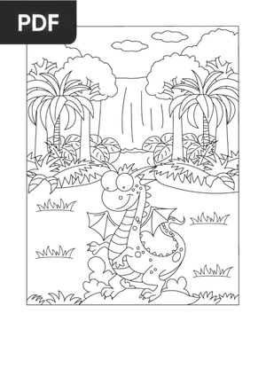 A Dragon Playing in a Field