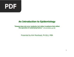 An Introduction to Epidemiology (Presentation)
