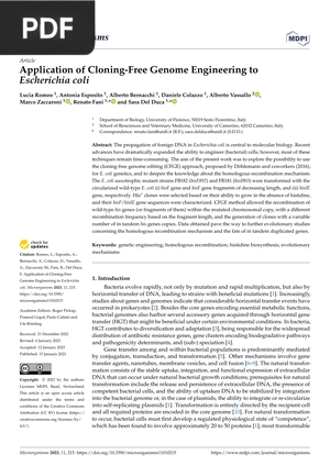 Application of Cloning-Free Genome Engineering to Escherichia coli