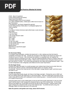 Arabic Cream Filled Pastries (Warbat bil Ashta)