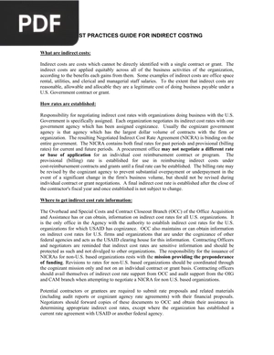 Best Practices Guide for Indirect Costing (Article)