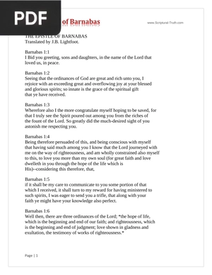Epistle of Barnabas