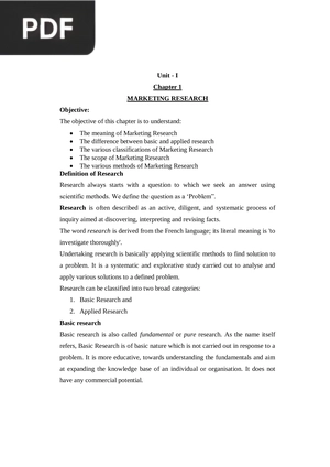Marketing Research