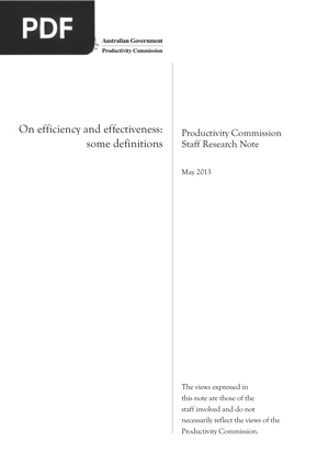 On efficiency and effectiveness: some definitions