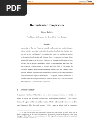 Reconstructed Empiricism