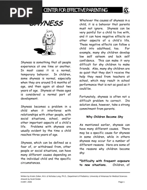 SHYNESS (Article)