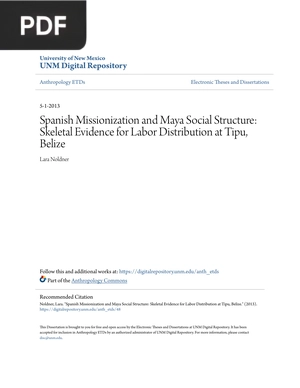 Spanish Missionization and Maya Social Structure: Skeletal Evidence for Labor Distribution at Tipu, Belize