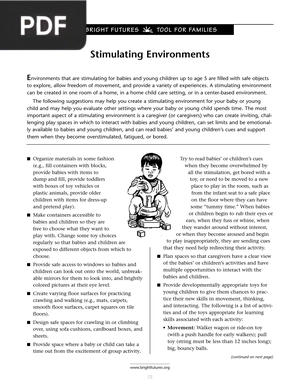 Stimulating Environments (Article)