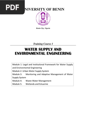 Water Supply And Environmental Engineering