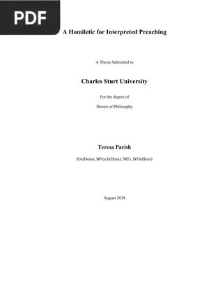 A Homiletic for Interpreted Preaching