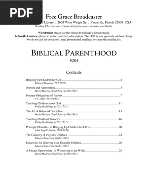 Biblical Parenthood