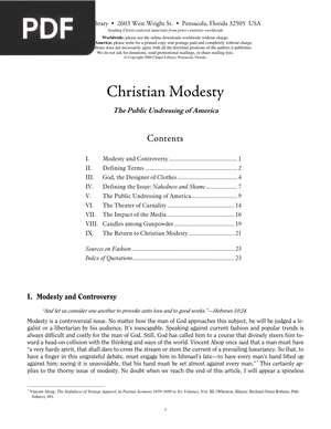 Christian Modesty