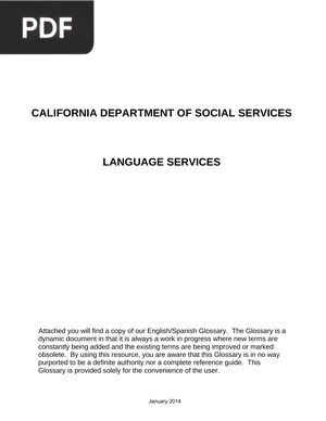 English/Spanish Glossary