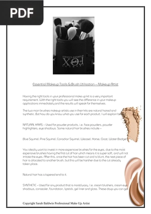 Essential Makeup Tools & Brush Utilisation